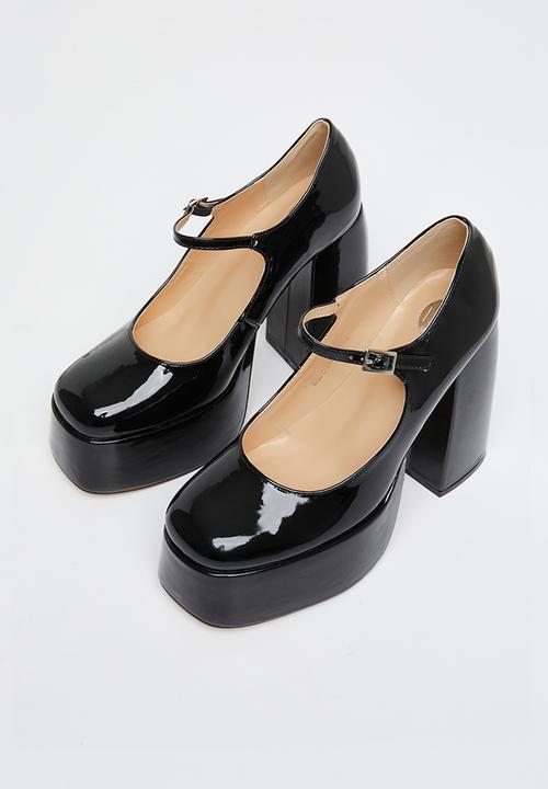 Footwork - Antia platform heel - black
