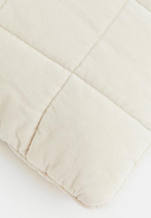 H&M - Cotton velvet cushion cover - light beige