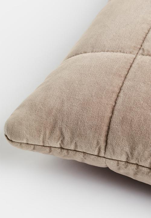 H&M - Cotton velvet cushion cover - greige