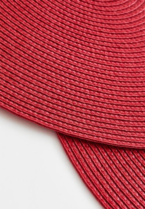 H&M - 2-pack round table mats - red