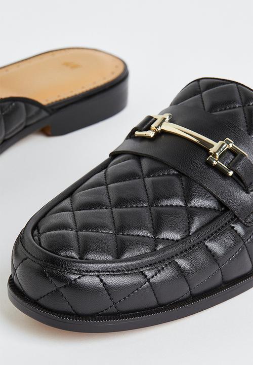 H&M - Quilted mule loafers - black