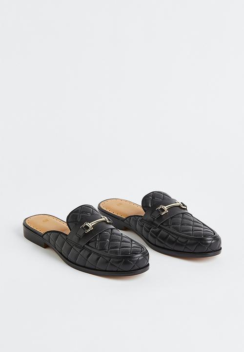 H&M - Quilted mule loafers - black