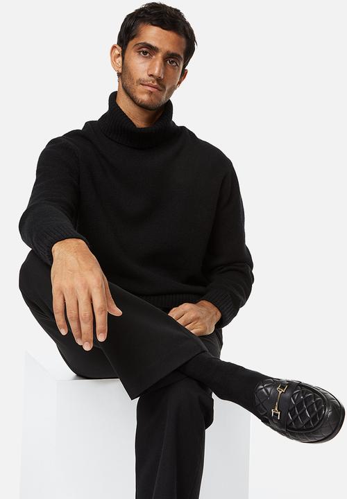 H&M - Quilted mule loafers - black