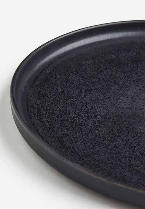H&M - Large stoneware plate - anthracite grey