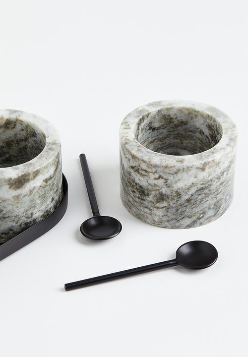 H&M - Marble salt and pepper bowls - grey