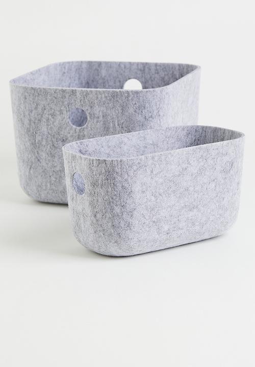 H&M - Felted storage basket - light grey