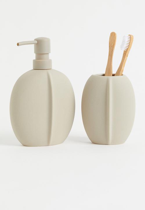 H&M - Stoneware soap dispenser - light greige