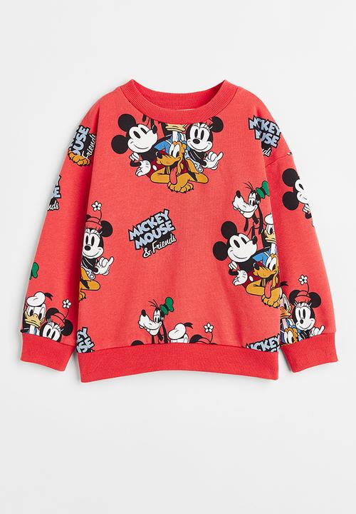H&M - Oversized printed sweatshirt - orange/mickey mouse