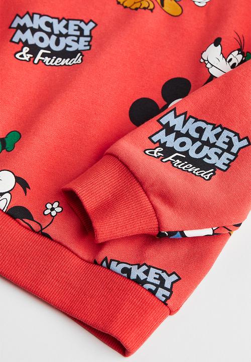 H&M - Oversized printed sweatshirt - orange/mickey mouse