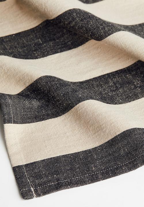 H&M - Striped linen-blend tea towel - multi