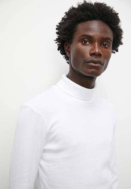 Superbalist - 2-Pack sochi slim ribbed roll neck long sleeve tee - black & white