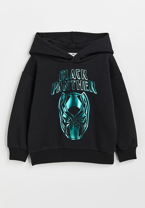 H&M - Printed hoodie - black/black panther