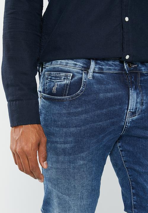 POLO - Men pjc abuja slim leg denim - light wash