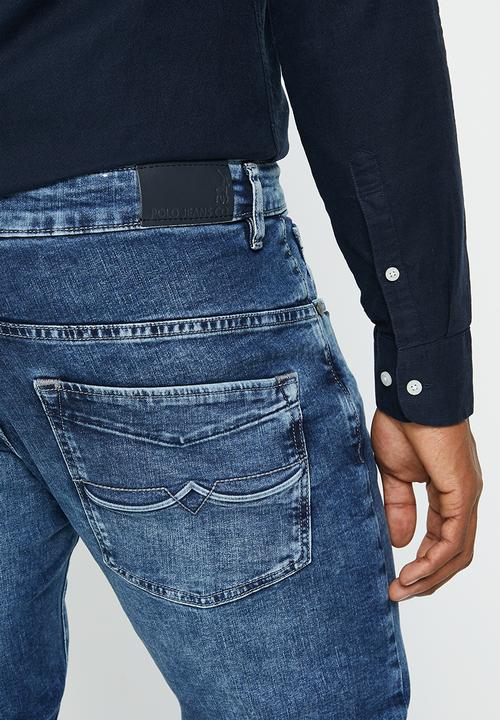 POLO - Men pjc abuja slim leg denim - light wash