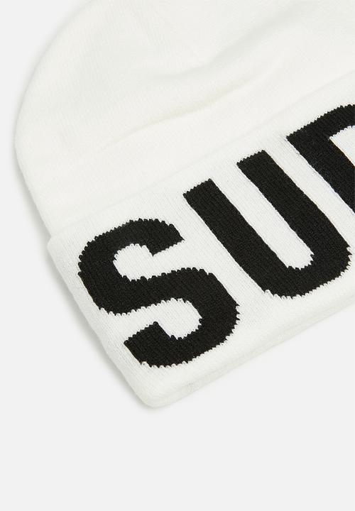 Superdry. - Code mtn knitted hat - optic & black