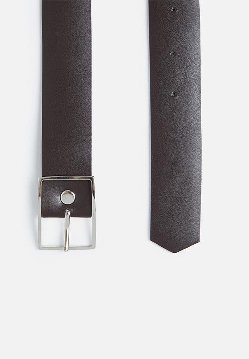 Superbalist - Chase two pu belts - black/brown 