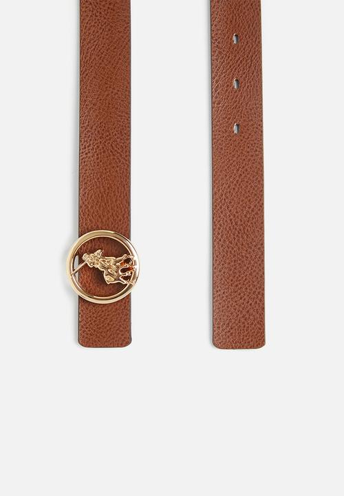 POLO - Andrea reversible belt - cream & tan