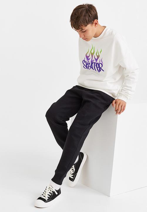 H&M - 2-Pack joggers - plum/black