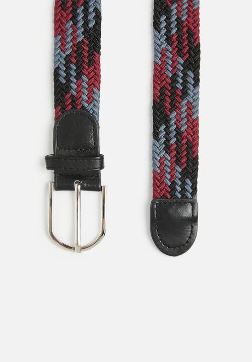 Superbalist - Moro leather and webbing pack - blue multi