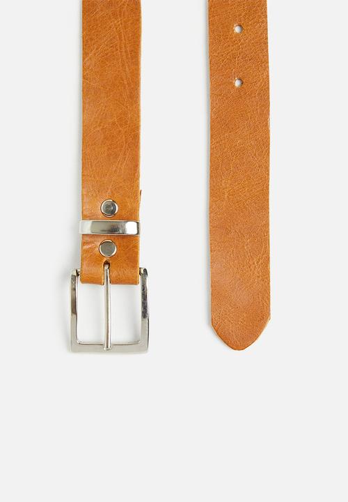 Superbalist - Carter leather belt - tan