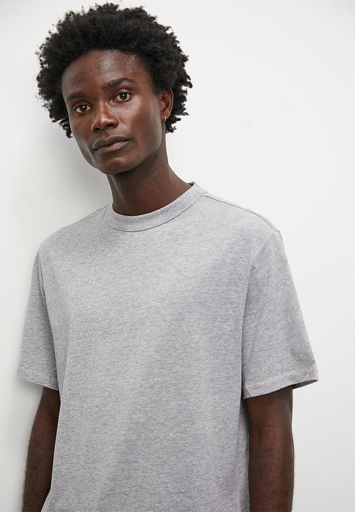 Superbalist - Aaron relaxed fit organic crew neck tee - grey melange