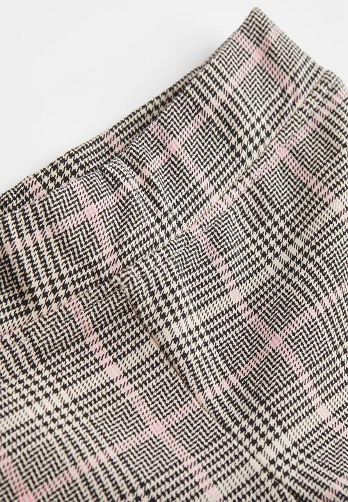 H&M - Leggings - light beige/checked
