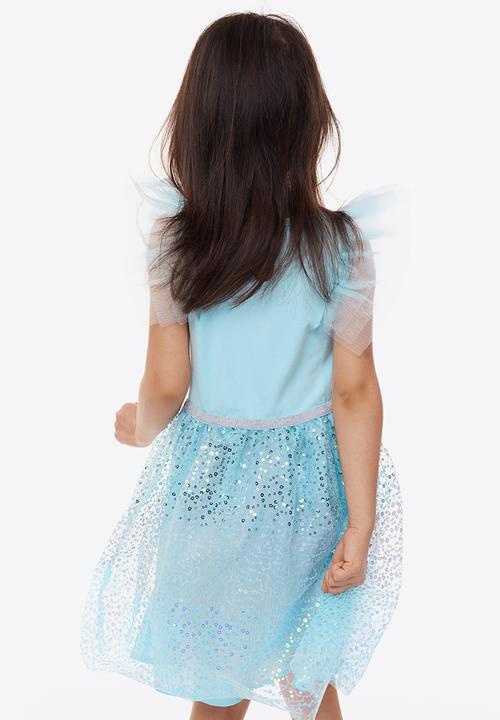 H&M - Printed tulle dress - light blue/frozen