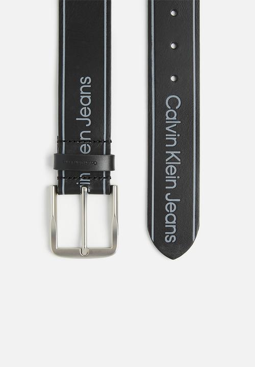 Calvin Klein - Round classic belt aop 40mm - black allover