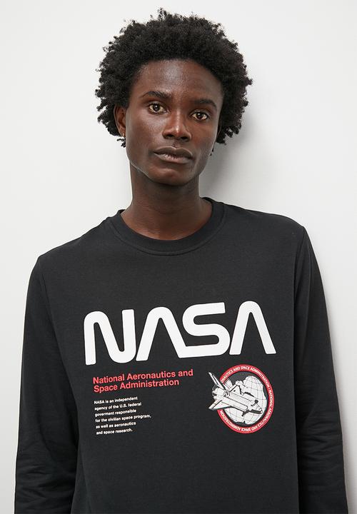 Superbalist - Brewer nasa crew sweat top - black