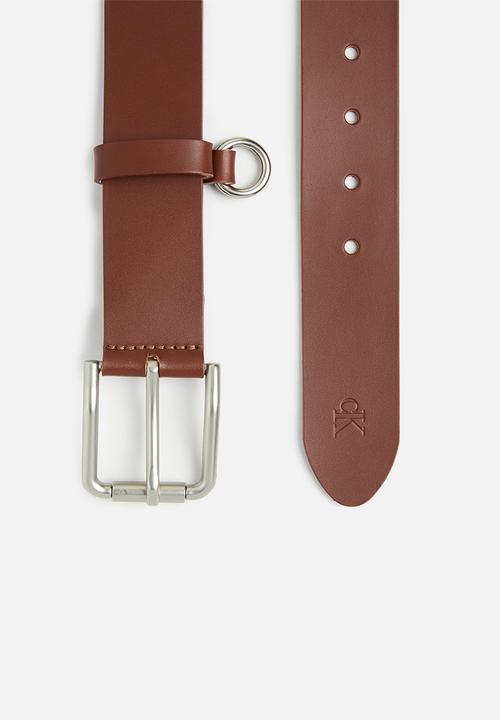 Calvin Klein - Round classic belt 40mm - cognac