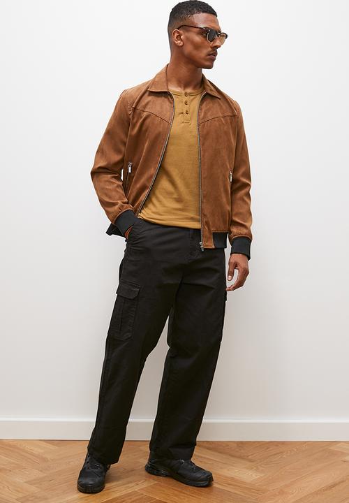 Lark & Crosse - Greg long sleeve grandpa tee - brown
