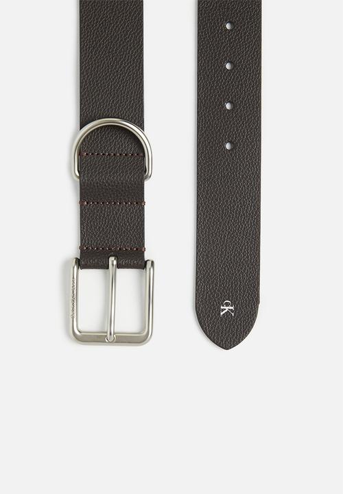 Calvin Klein - Round hardware loop belt 40mm - bitter brown