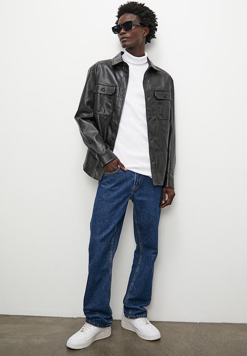Superbalist - Sochi slim ribbed roll neck long sleeve tee - white