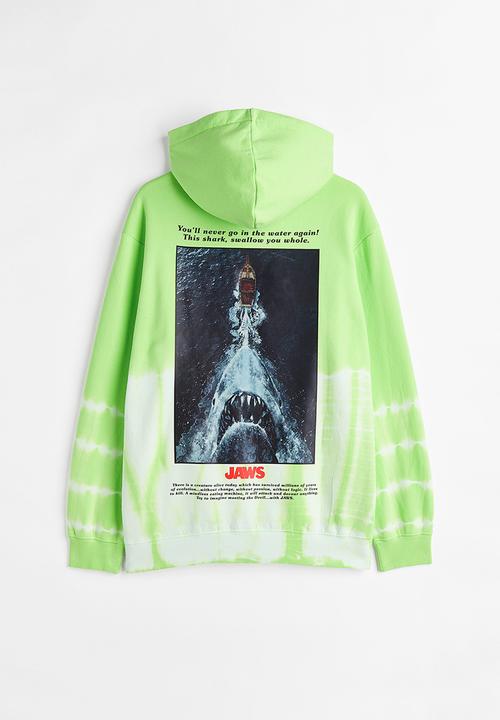 H&M - Relaxed fit hoodie - bright green/jaws
