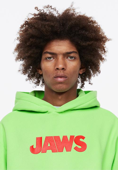 H&M - Relaxed fit hoodie - bright green/jaws