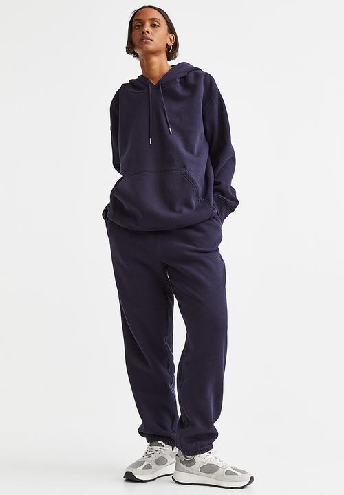 H&M - Cotton-blend sweatpants - navy blue