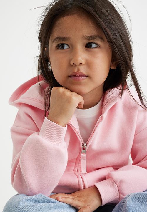 H&M - Zip-through hoodie - light pink