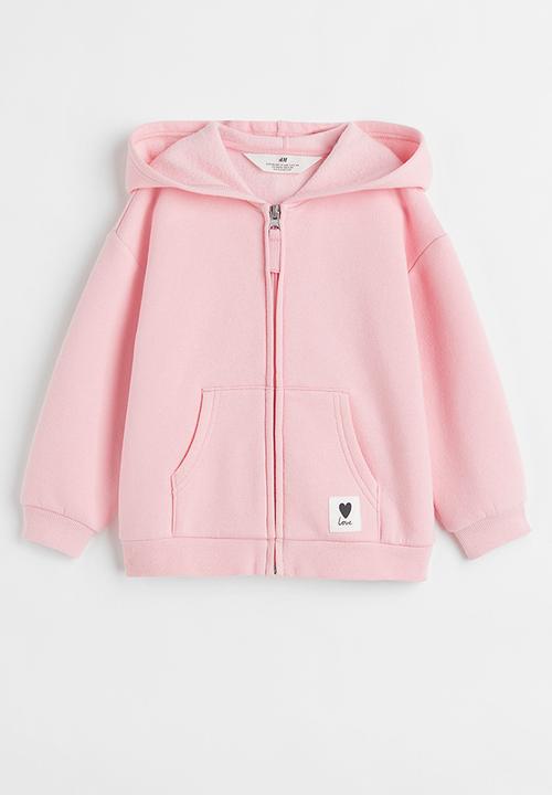 H&M - Zip-through hoodie - light pink