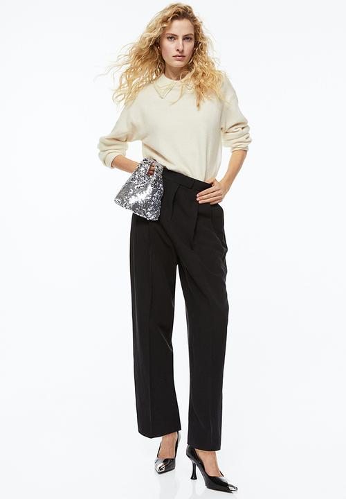 H&M - Beaded-collar jumper - cream