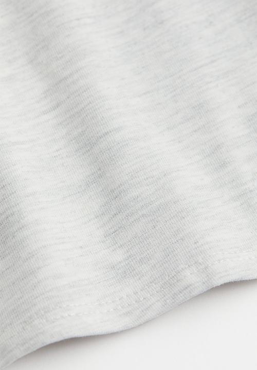 H&M - Cotton jersey T-shirt - light grey marl