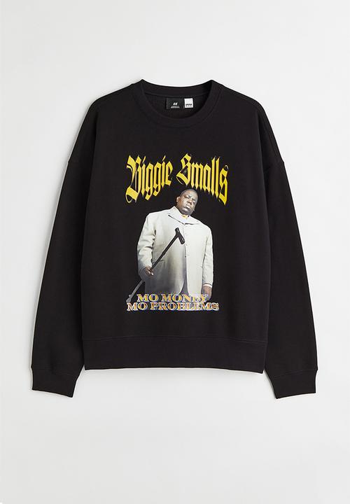 H&M - Relaxed fit sweatshirt - black/the notorious b.i.g.