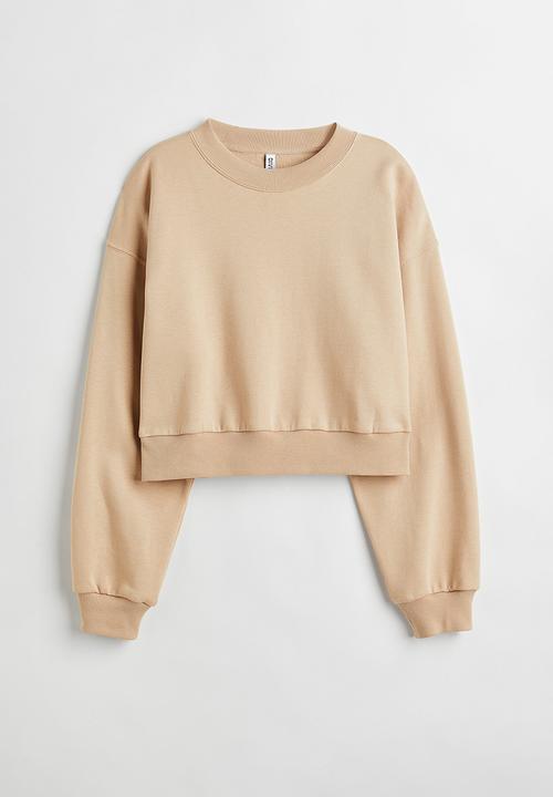H&M - Cropped sweatshirt - beige