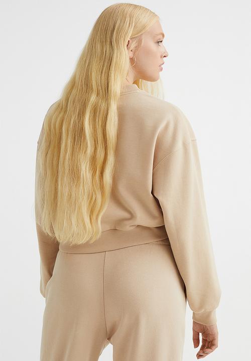 H&M - Cropped sweatshirt - beige