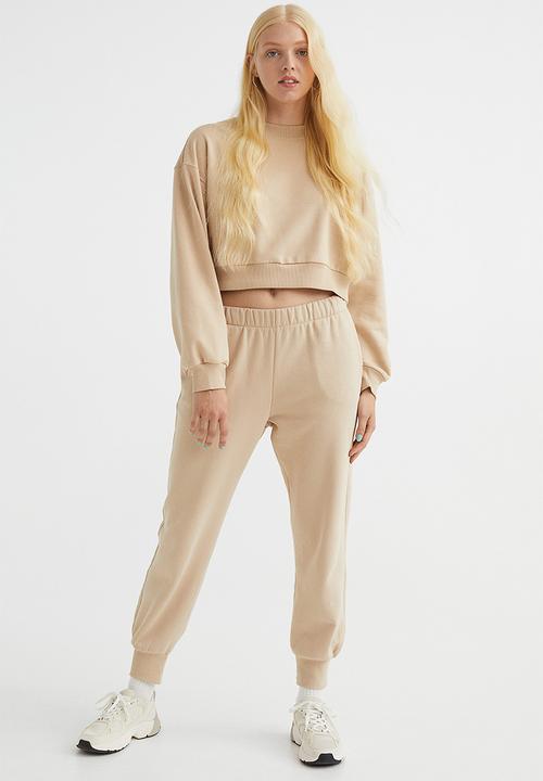 H&M - Cropped sweatshirt - beige