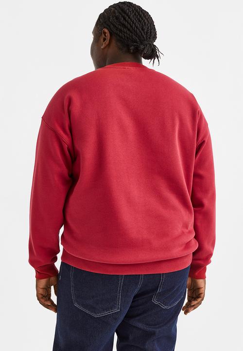 H&M - Oversized fit sweatshirt - red/new york