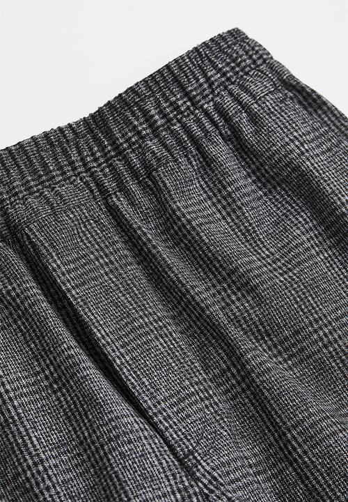 H&M - Ankle-length trousers - grey/checked
