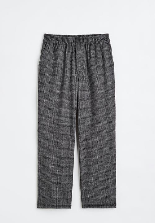 H&M - Ankle-length trousers - grey/checked