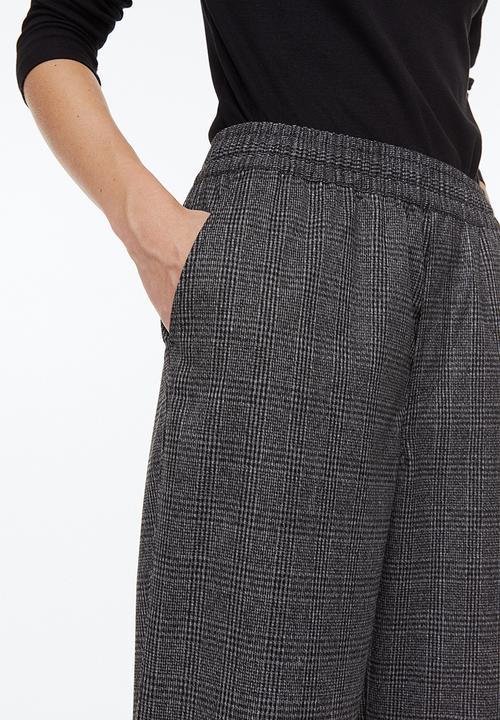 H&M - Ankle-length trousers - grey/checked