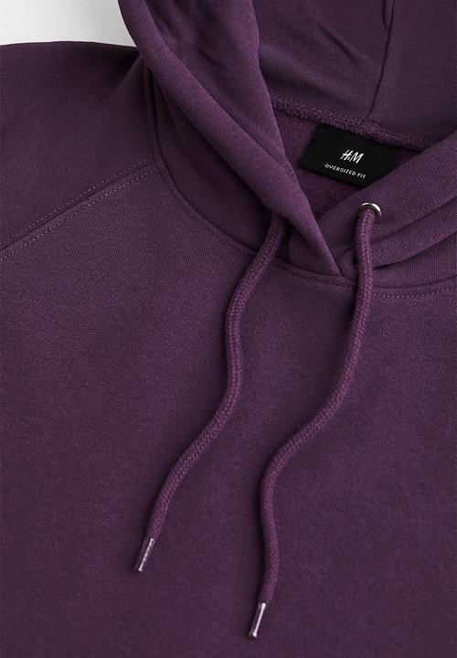 H&M - Oversized fit hoodie - dark purple
