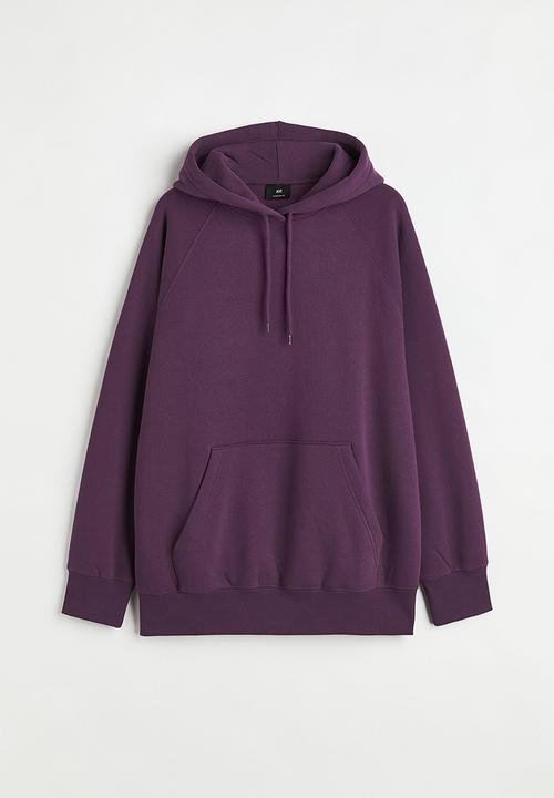 H&M - Oversized fit hoodie - dark purple